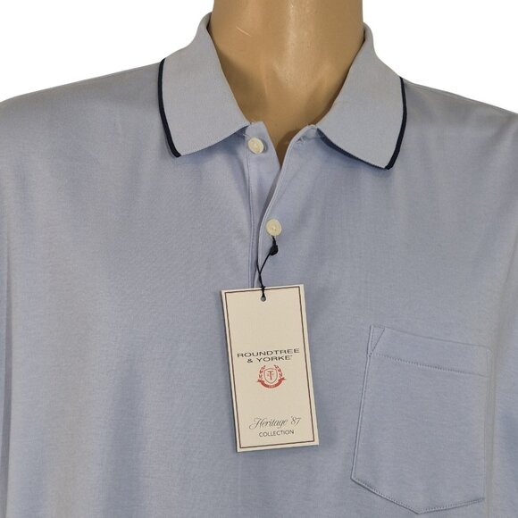 Roundtree & Yorke Other - Roundtree Yorke Heritage Collection Polo Shirt Blue short Sleeve Size XXL (02)